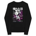 Anime Broken Wings - Neon Japanese Style Youth Long Sleeve Tee