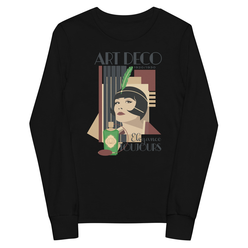 Art Deco Elegance Toujours Youth Long Sleeve Tee