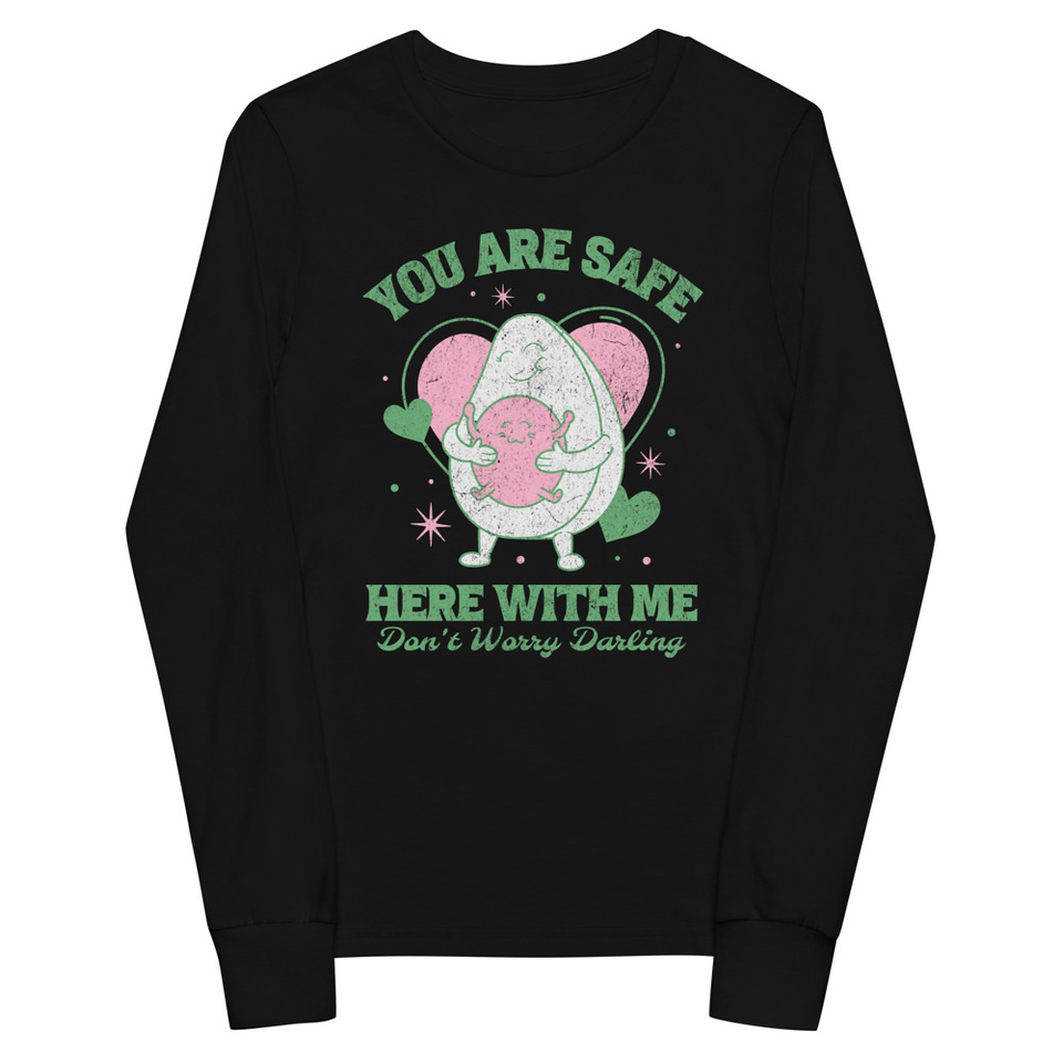 Avo Love - Typographic Cartoon Streetwear Youth Long Sleeve Tee