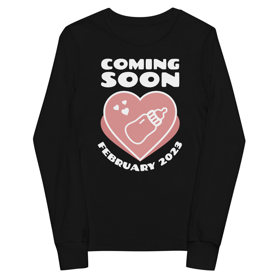 Baby Announcement - Feeding Bottle Youth Long Sleeve Tee