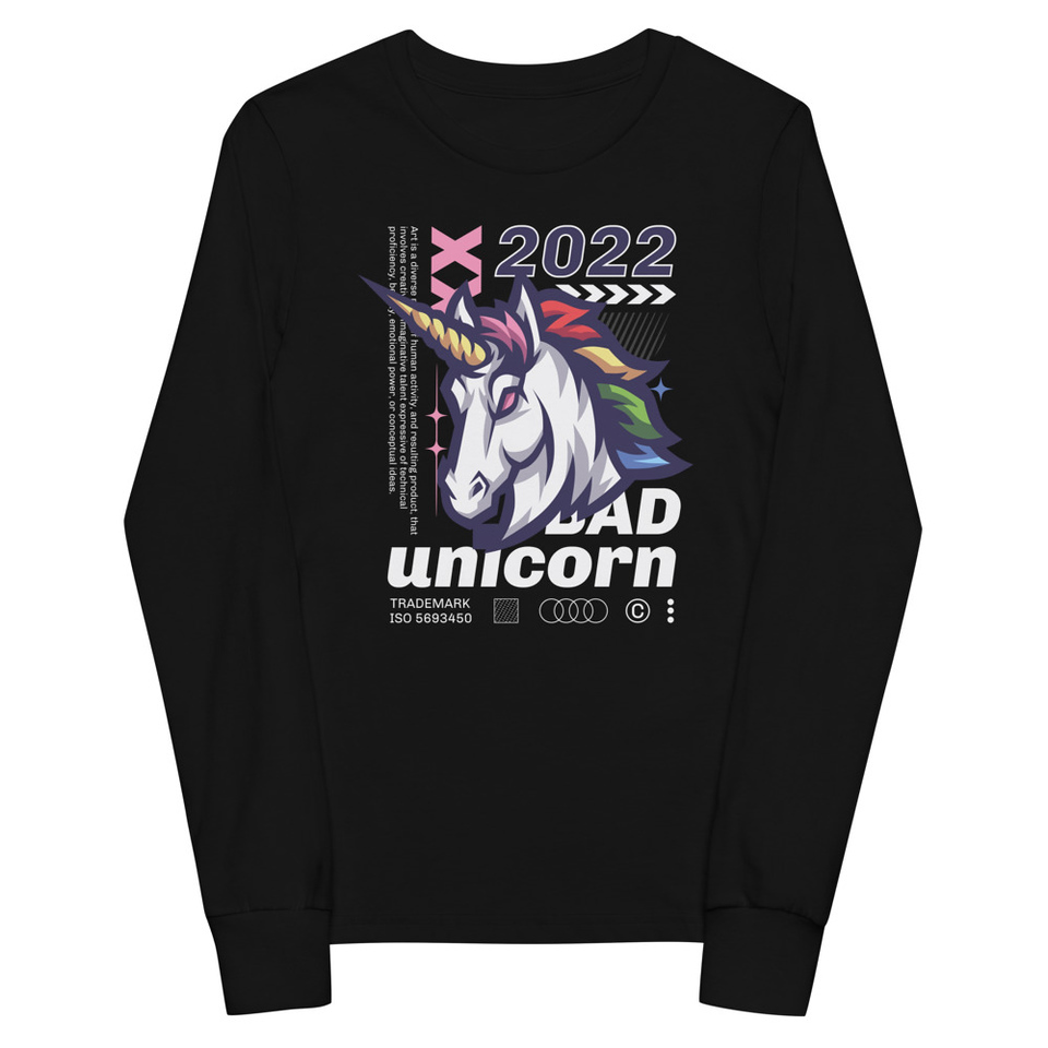 Bad Unicorn - Horse Youth Long Sleeve Tee