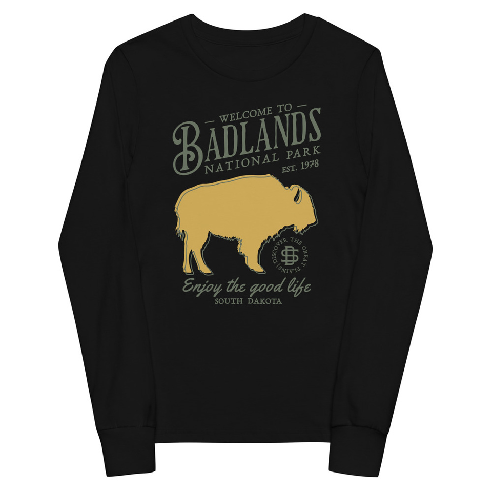 Badlands National Park - Bison Youth Long Sleeve Tee
