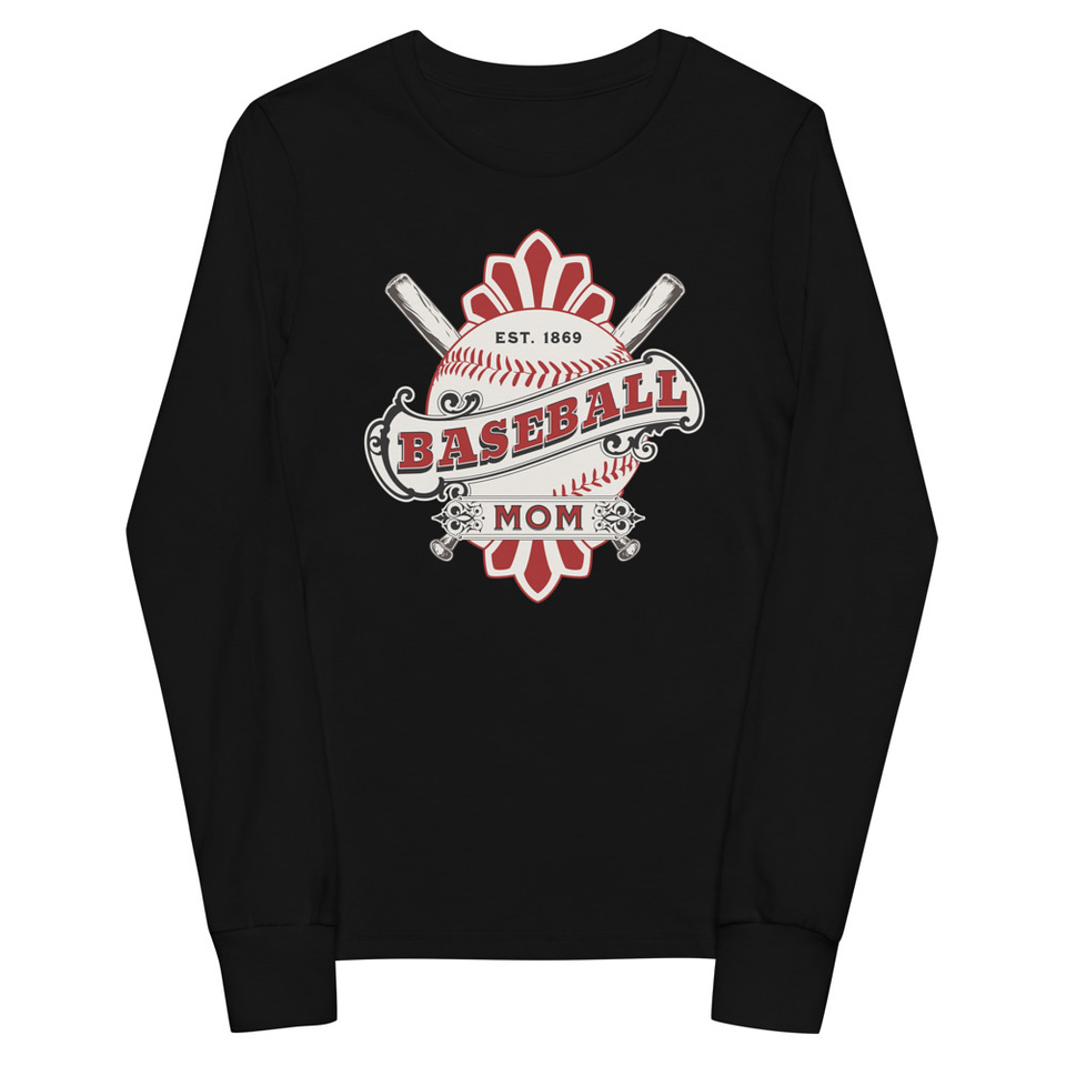 Baseball Mom Youth Long Sleeve Tee