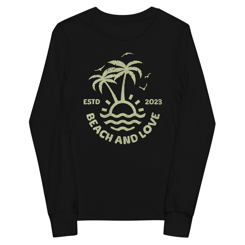 Beach and Love Youth Long Sleeve Tee