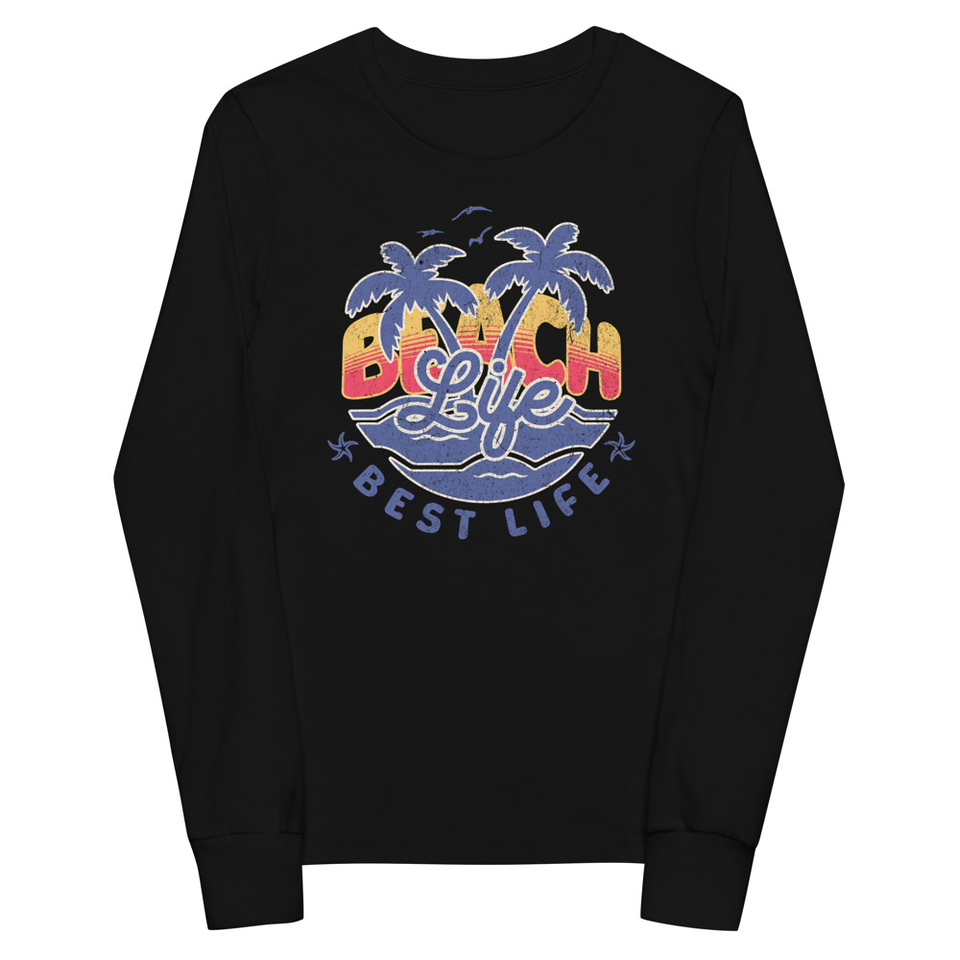 Beach Life Best Life Youth Long Sleeve Tee
