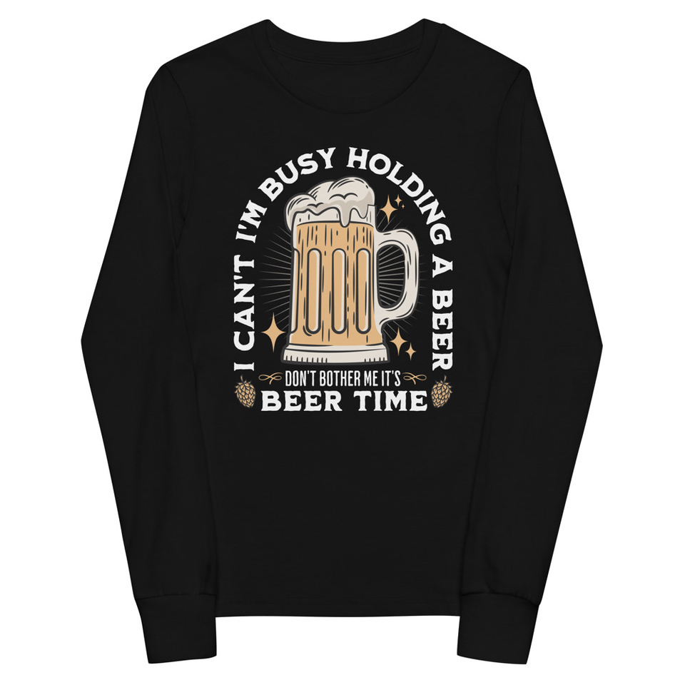 Beer Time - Father's Day Youth Long Sleeve Tee