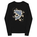 Best Fishing Dad - Typography Youth Long Sleeve Tee