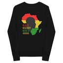 Black History Month - African Continent Youth Long Sleeve Tee