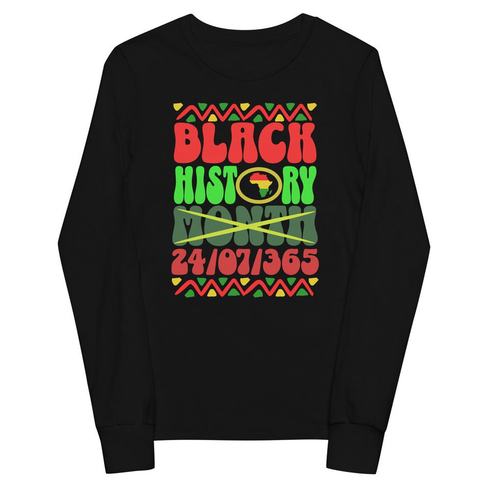 Black History Month Youth Long Sleeve Tee