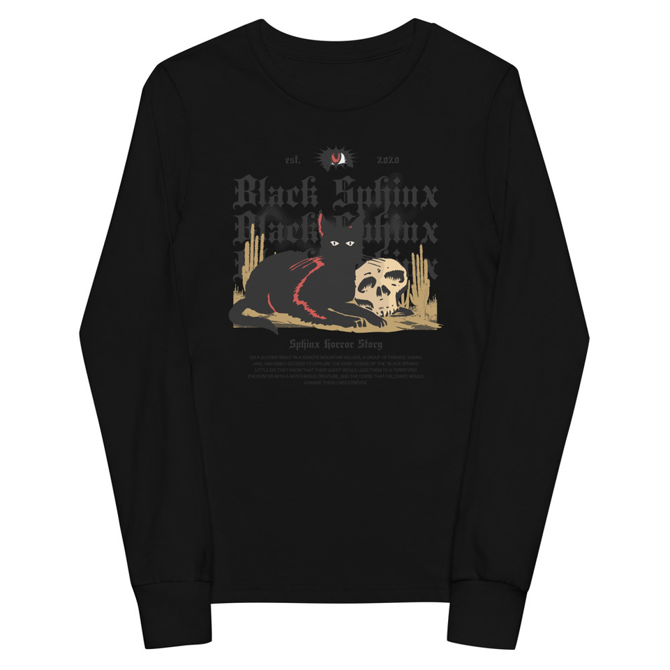 Black Sphinx Youth Long Sleeve Tee