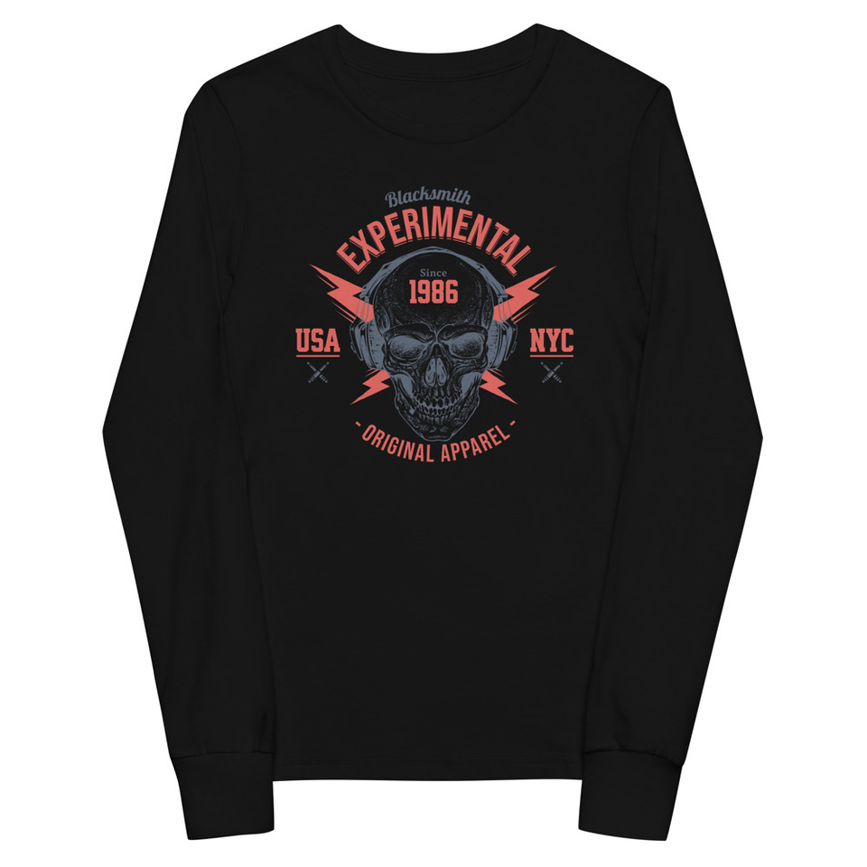 Blacksmith Experimental - Rock Skull Youth Long Sleeve Tee