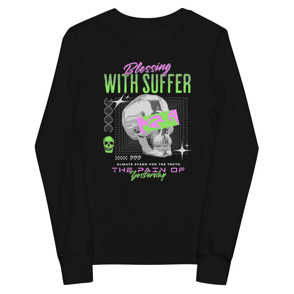 Blessing With Suffer Youth Long Sleeve Tee