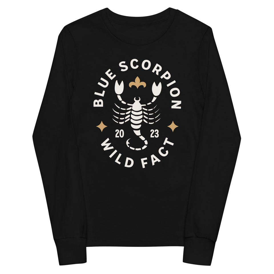 Blue Scorpion - Wildlife Animal Youth Long Sleeve Tee