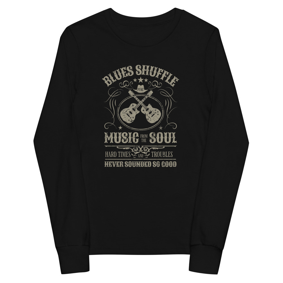 Blues Music from the Soul - Guitar Youth Long Sleeve Tee