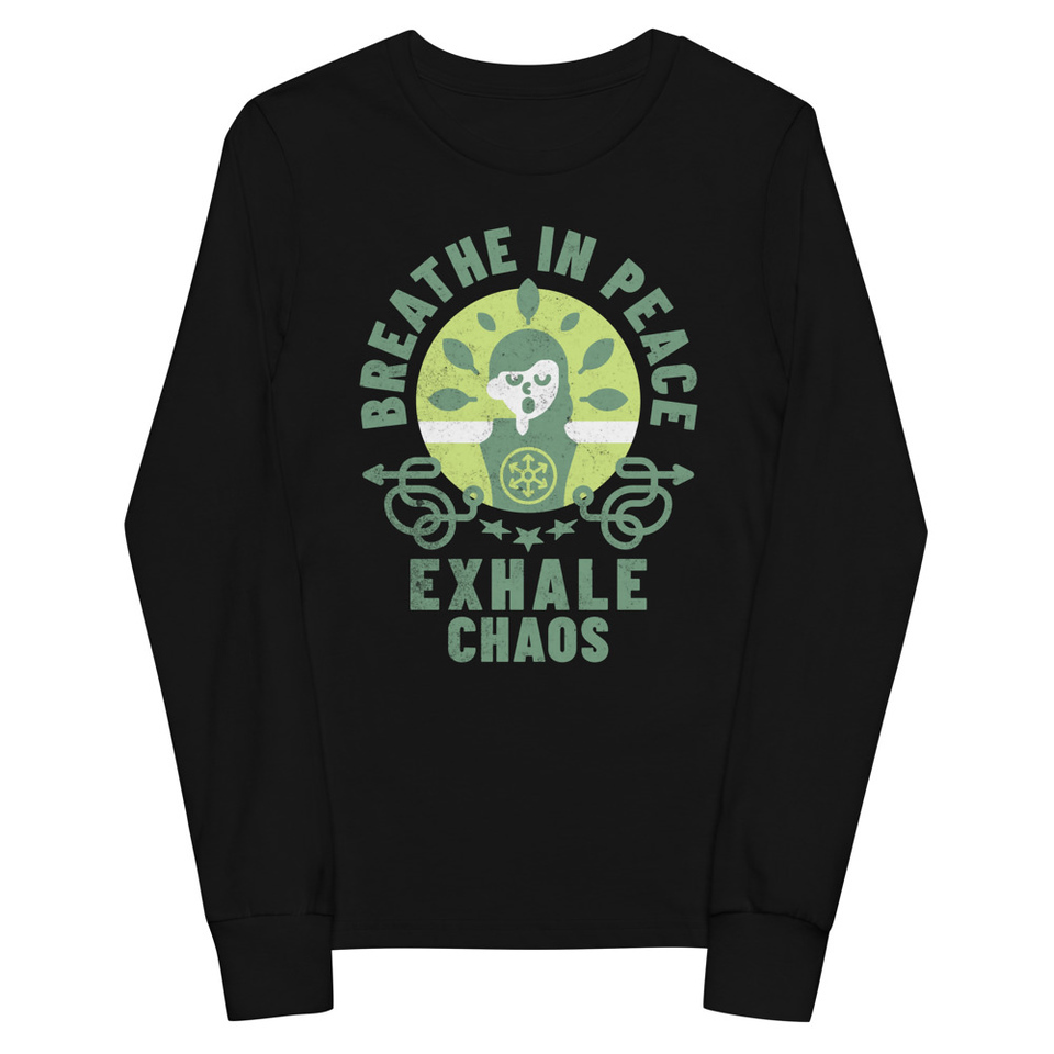 Breathe in peace, exhale chaos Youth Long Sleeve Tee