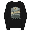 California Bear - Outdoors Wilderness Camping Hiking Youth Long Sleeve Tee