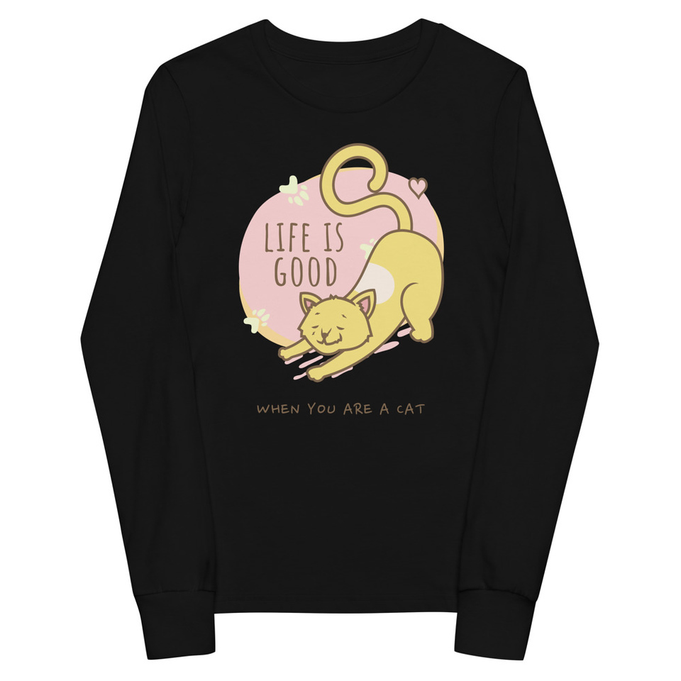 Cat Life - Humor Youth Long Sleeve Tee