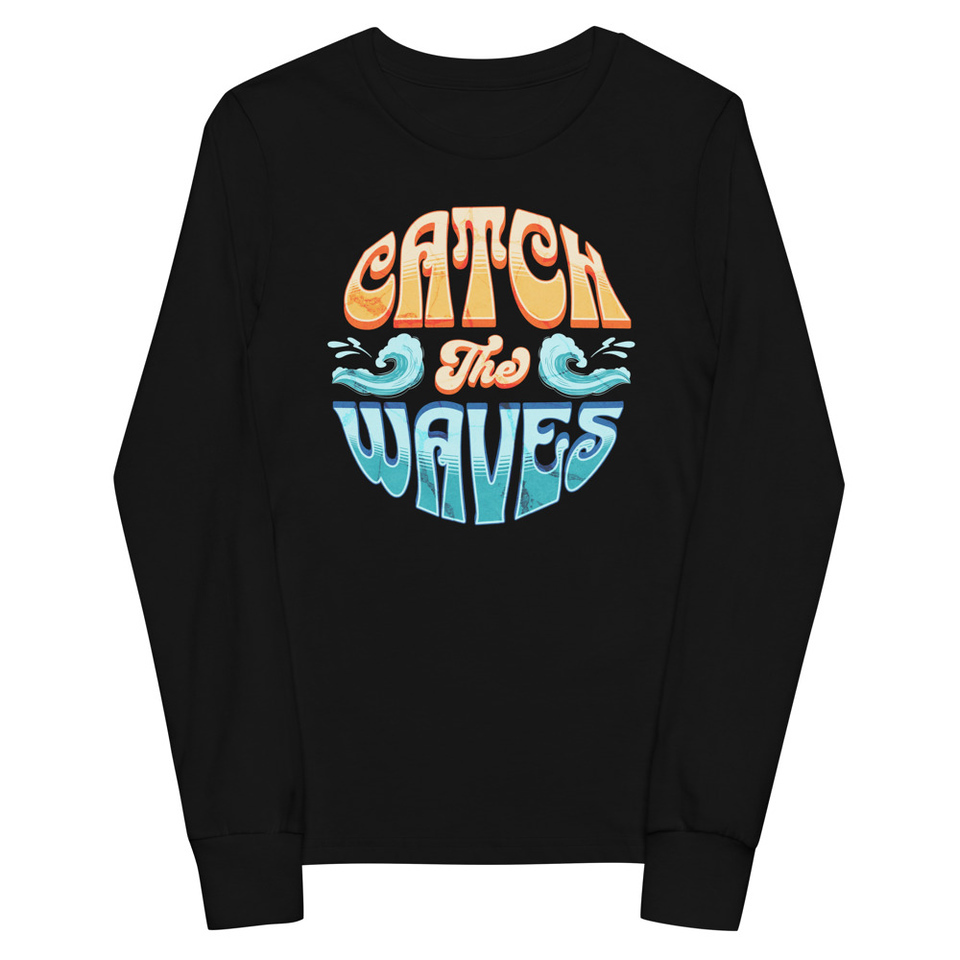 Catch the Waves - Beach Vibe Youth Long Sleeve Tee
