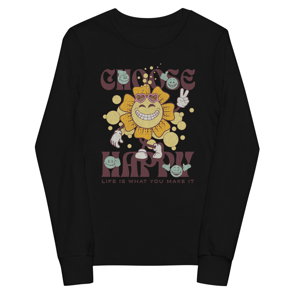Choose Happy Youth Long Sleeve Tee