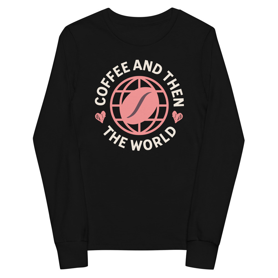 Coffee and Then The World - Earth Youth Long Sleeve Tee