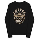 Coffee is always a good idea - Lightning Bolt Youth Long Sleeve Tee