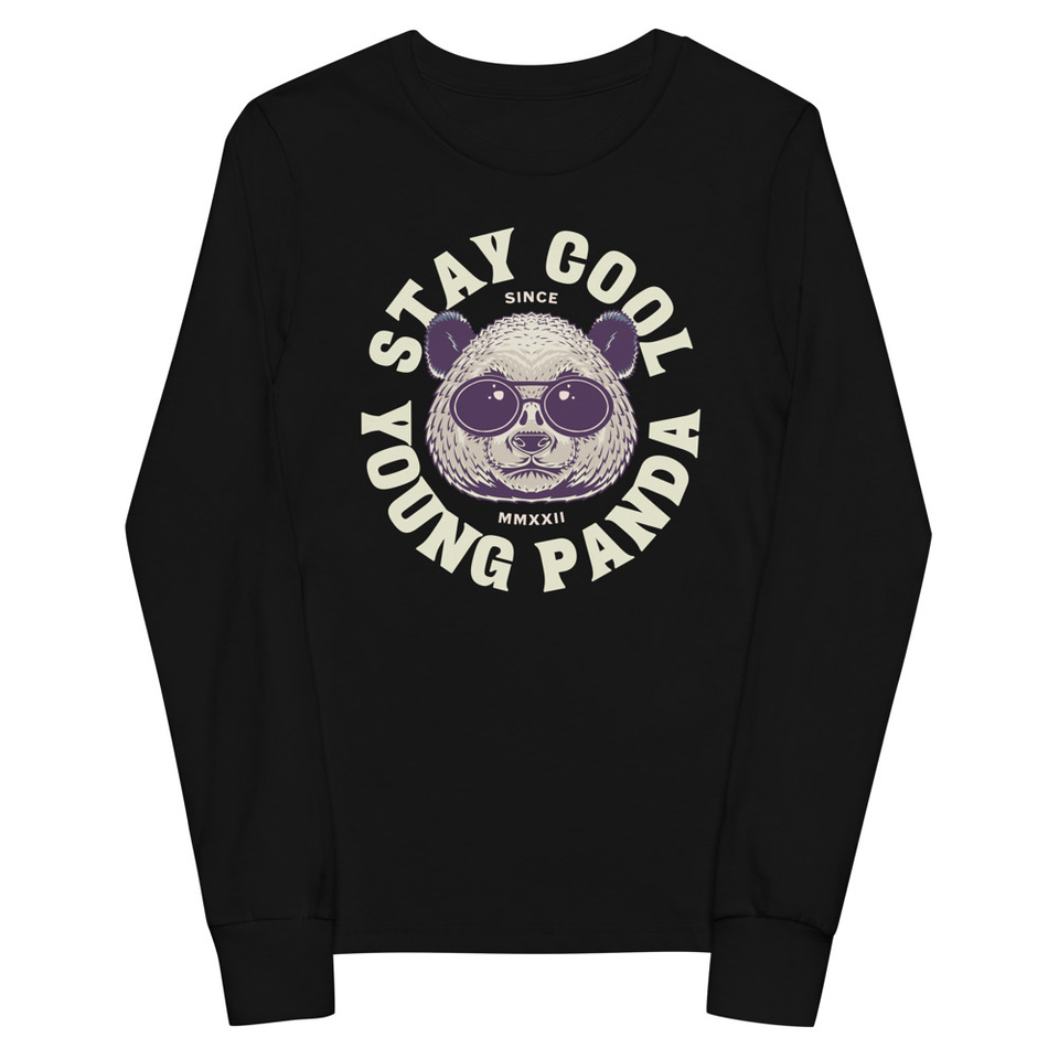 Cool Panda with Sunglasses -  Youth Long Sleeve Tee