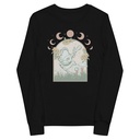 Cottagecore Frog Botanical Youth Long Sleeve Tee