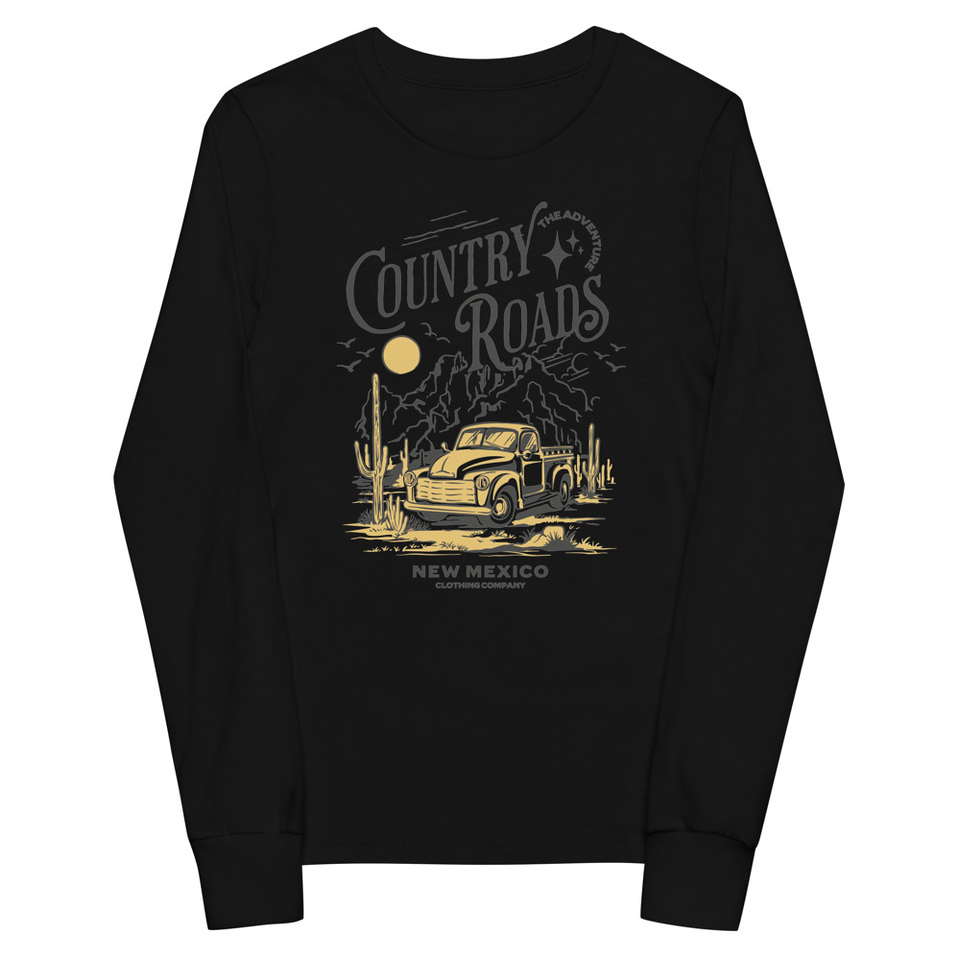 Country Roads - Wild West Youth Long Sleeve Tee