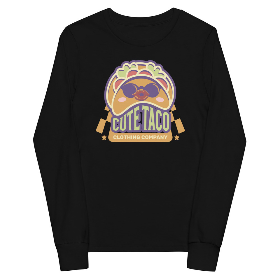 Cute Taco - Colorful Mexican Tortilla Youth Long Sleeve Tee