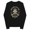 DEAD BEFORE DECAF Youth Long Sleeve Tee