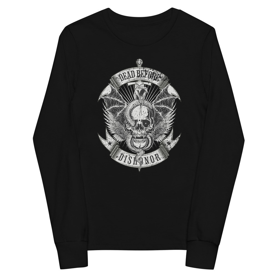 DEAD BEFORE DISHONOR Youth Long Sleeve Tee