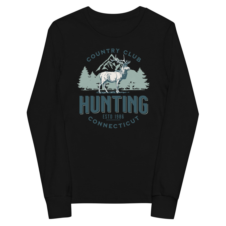Deer Hunting Country Club  Youth Long Sleeve Tee