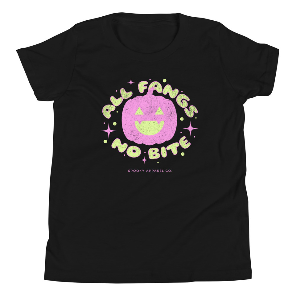All Fangs No Bite - Halloween Youth Staple Tee
