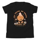 All Tricks No Treats - Pumpkin Mascot Youth Staple Tee