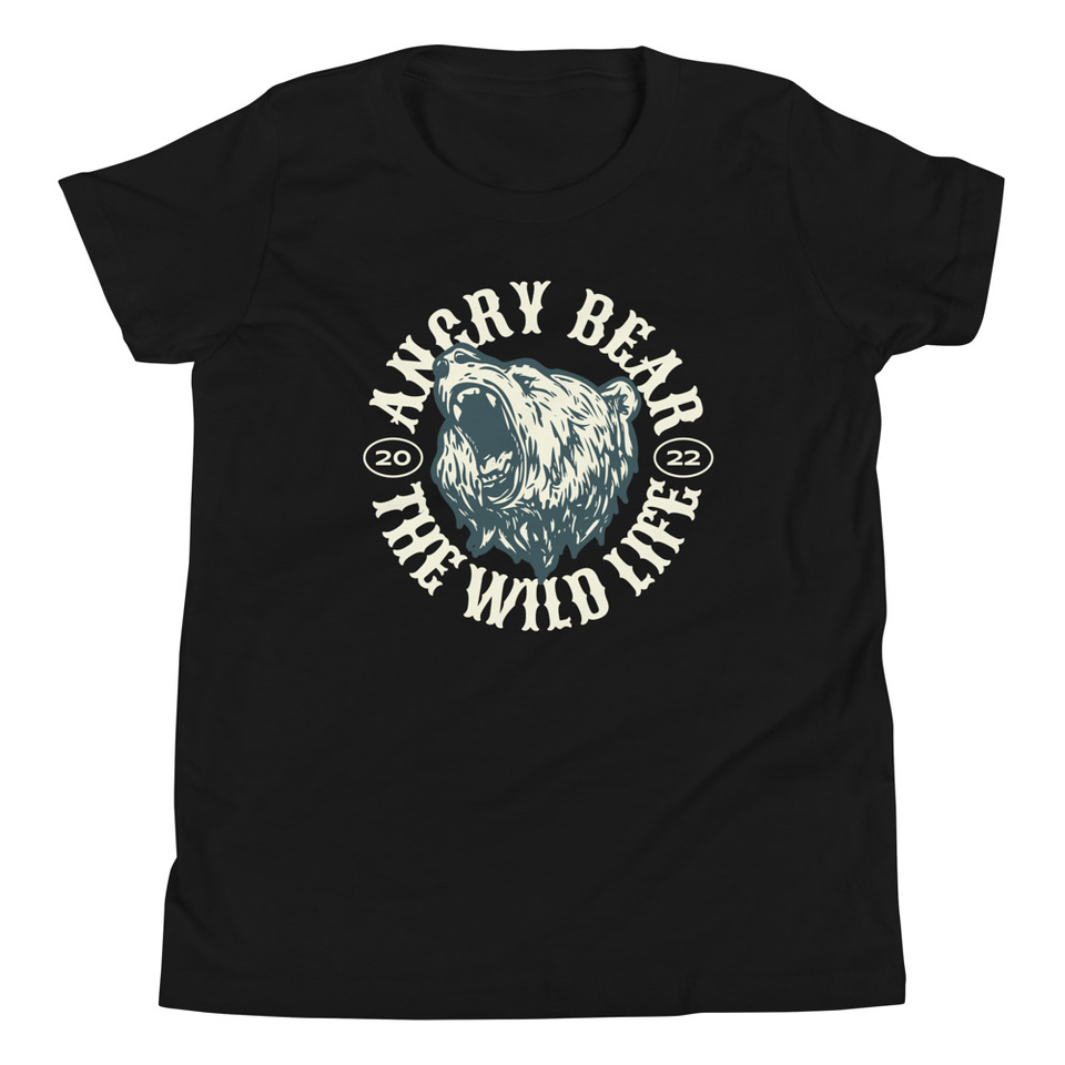 Angry Bear - Wild Life Animal Youth Staple Tee