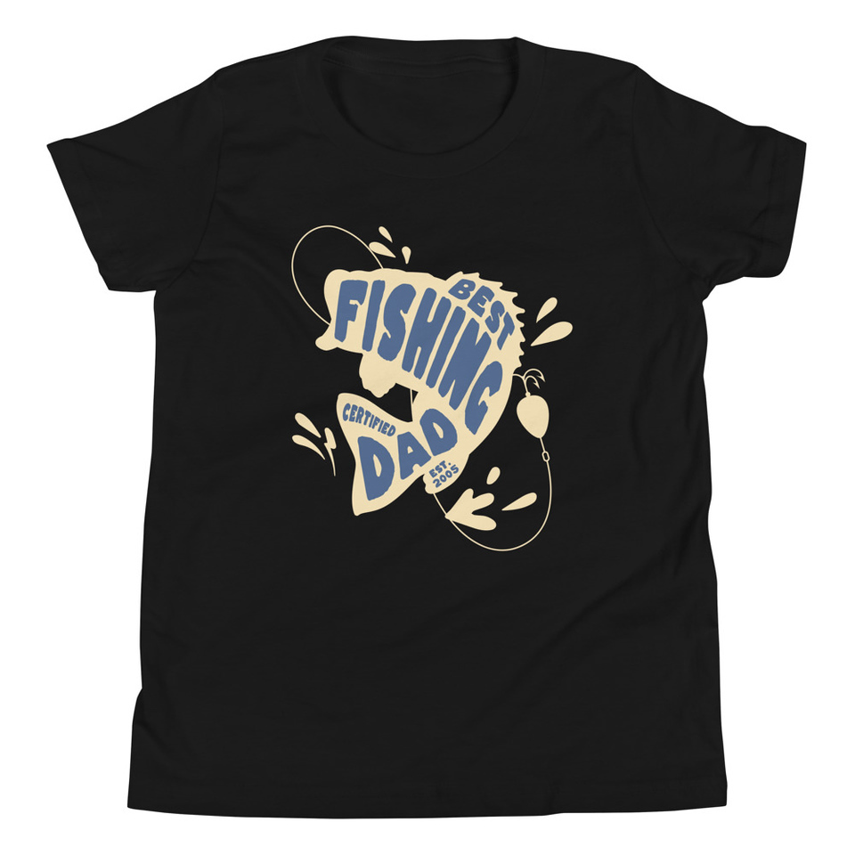 Best Fishing Dad - Typography Youth Staple Tee