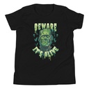 Beware of Frankenstein - Scary Halloween Youth Staple Tee