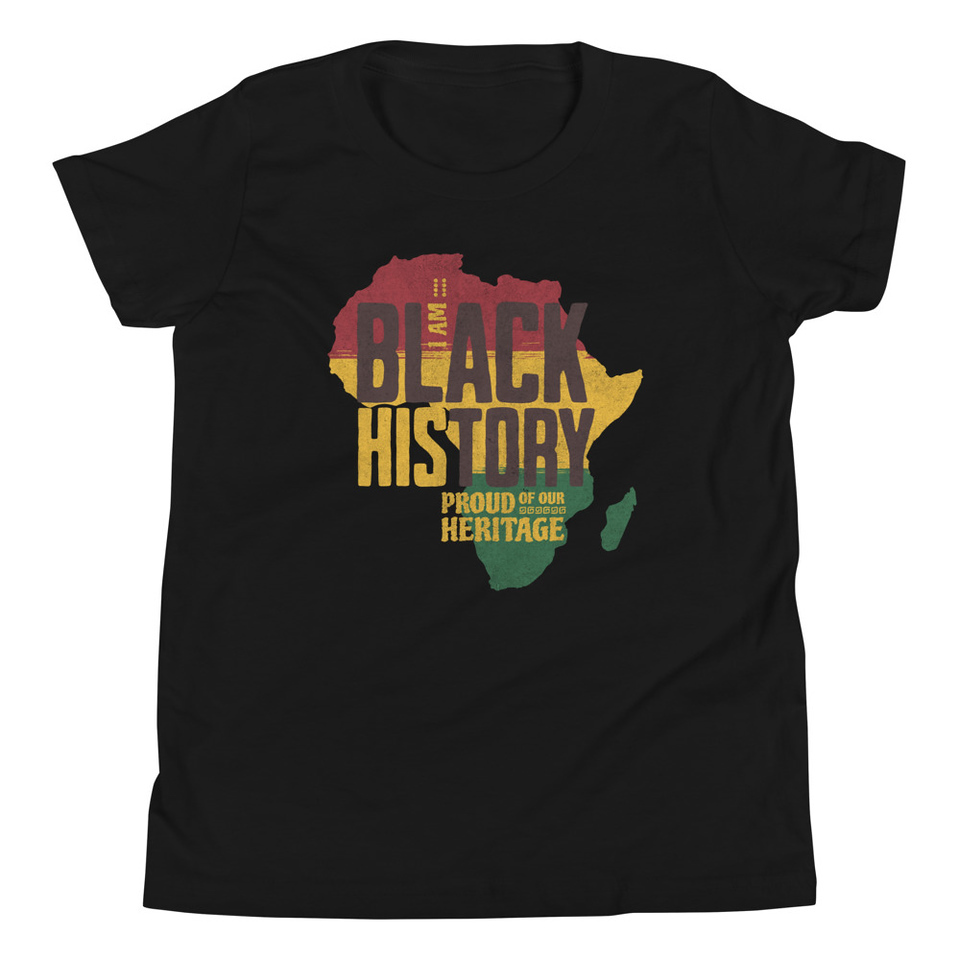 Black History - Heritage Map Youth Staple Tee