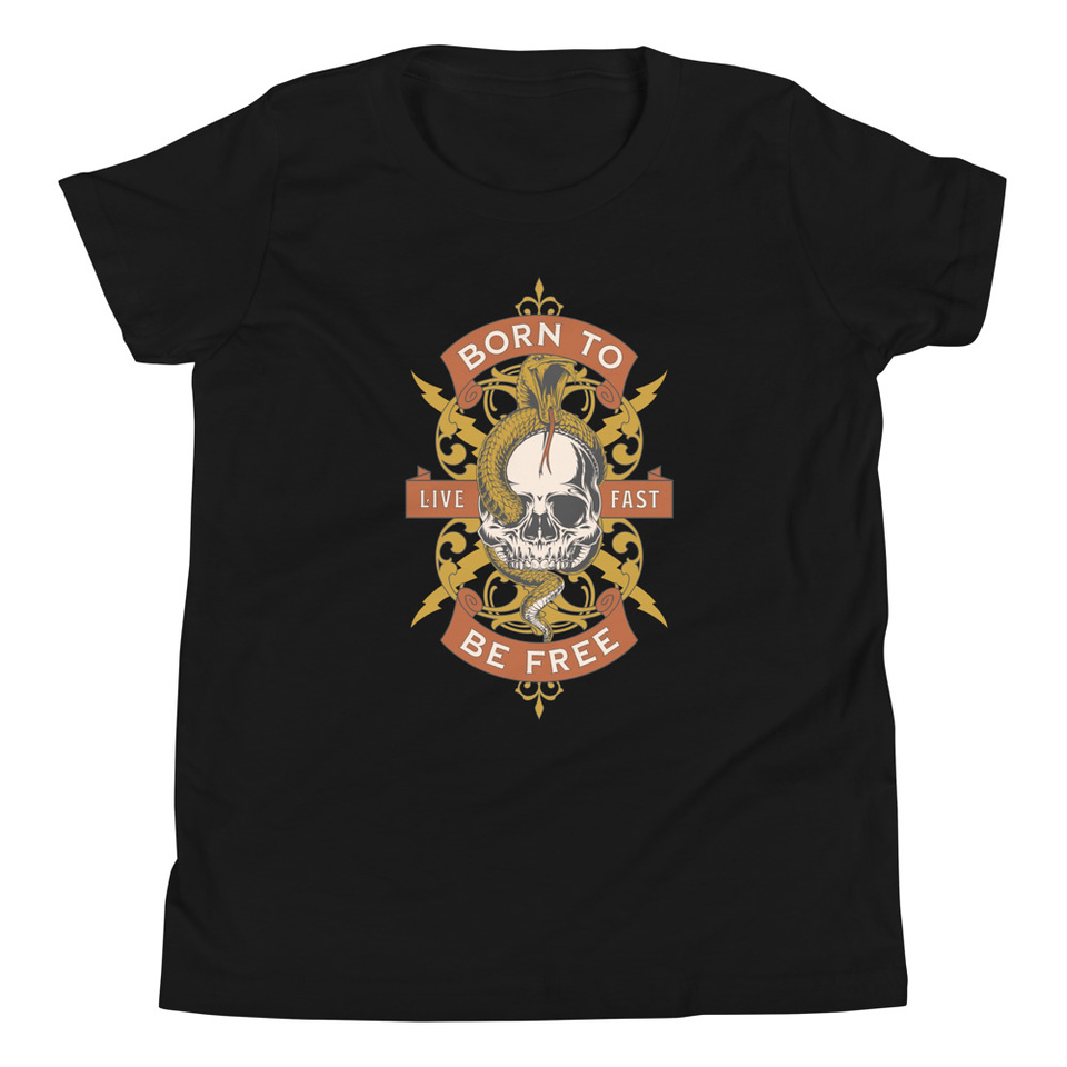 Born To Be Free - Skull Youth Staple Tee