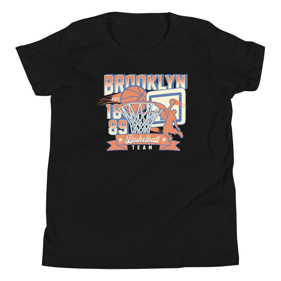 Brooklyn Basketball Team - Athletic Sports Youth Staple Tee