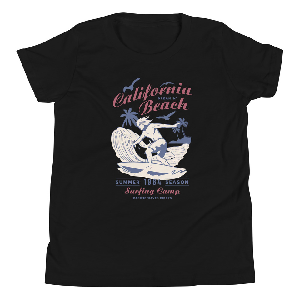 California Beach Surfing Youth Staple Tee