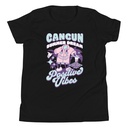 Cancun Positive Vibes Youth Staple Tee