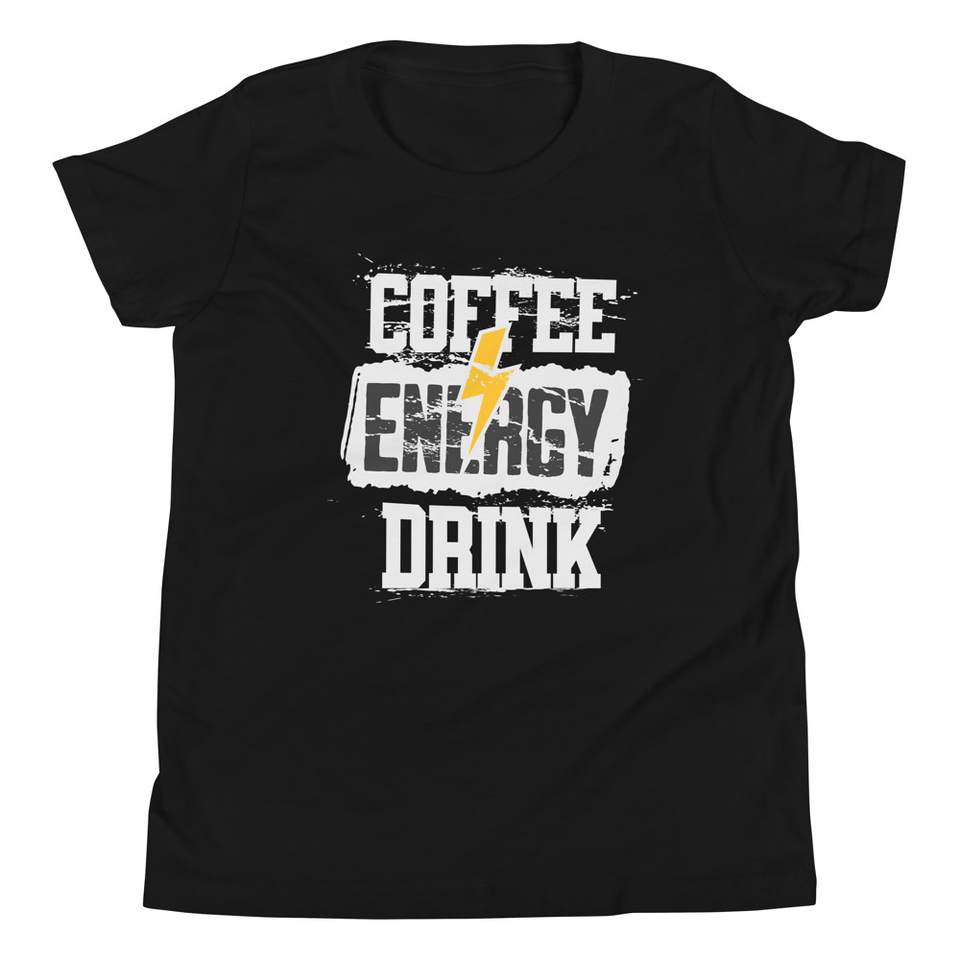 Coffee Energy Drink - Grunge Bolt Youth Staple Tee