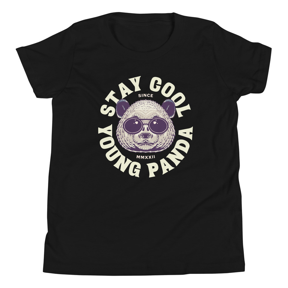 Cool Panda with Sunglasses -  Youth Staple Tee