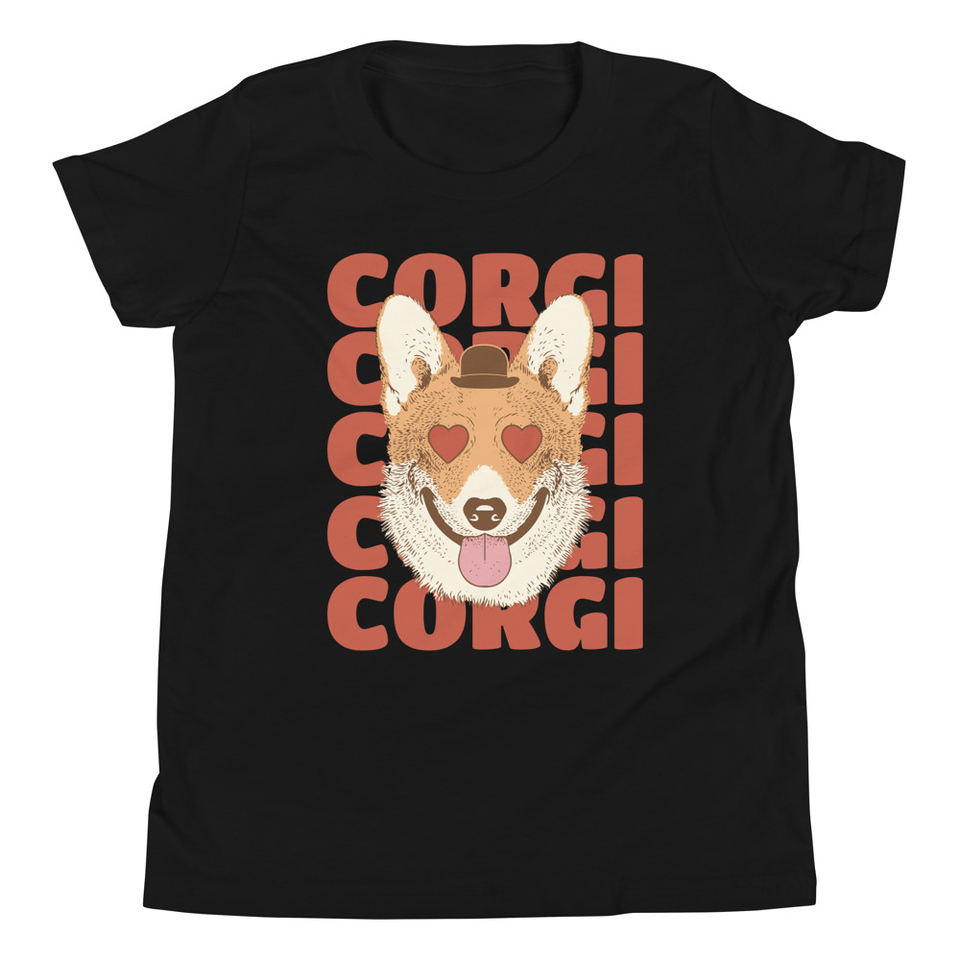 Corgi Loves - Cute Dog Youth Staple Tee