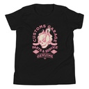 Customs Garage - Flaming Skull Youth Staple Tee