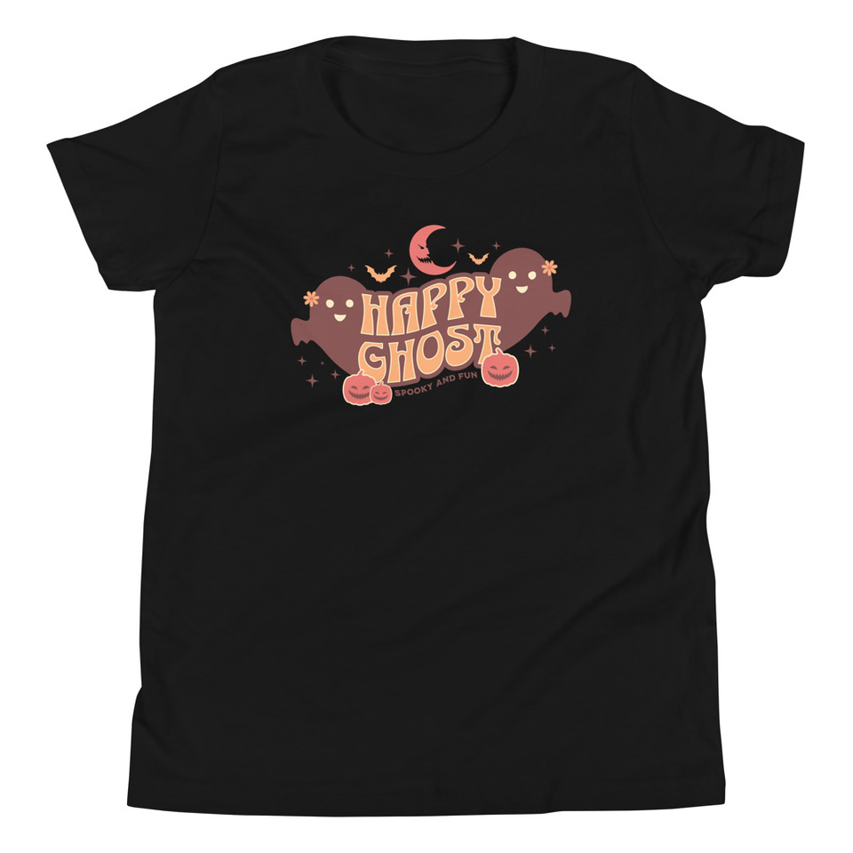 Cute Happy Ghost Youth Staple Tee