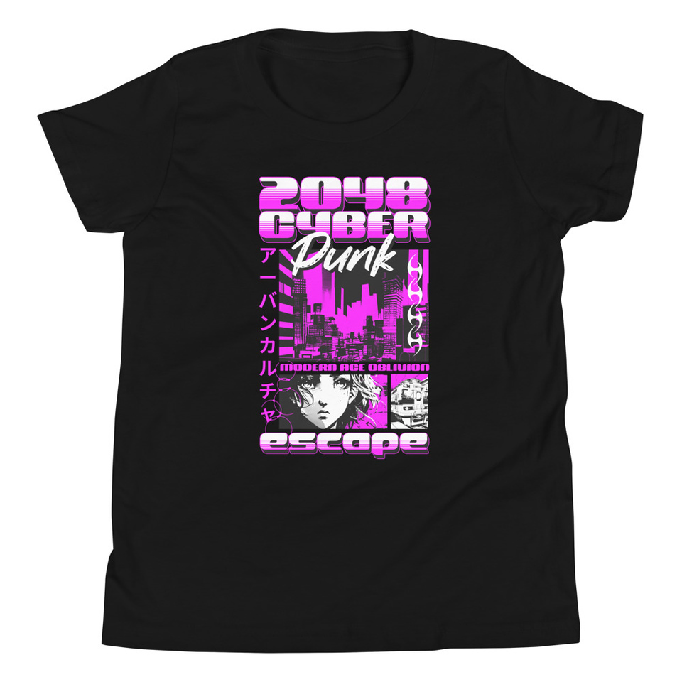 Cyber Punk Escape - Japanese Anime Youth Staple Tee