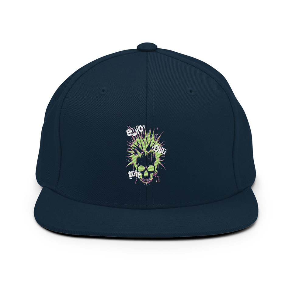 'Enjoy Your Trip' Punk Skull Classic Snapback