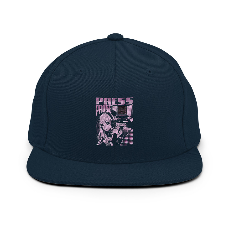 'Press Pause' Anime Gaming Classic Snapback